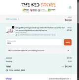 The KedStore coupon verification screenshot