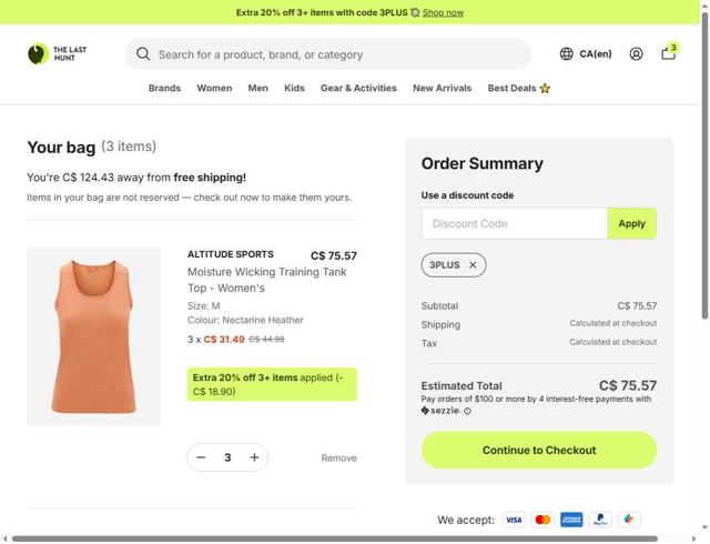 The Last Hunt checkout page showing The Last Hunt promo code box | Screenshot taken by SimplyCodes community member on Aug 25, 2025