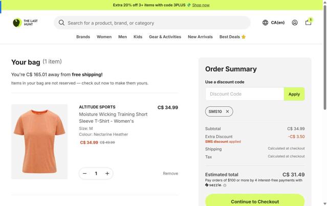 The Last Hunt checkout page showing The Last Hunt promo code box | Screenshot taken by SimplyCodes community member on Aug 30, 2025