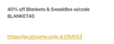 BLANKET40 coupon verification screenshot