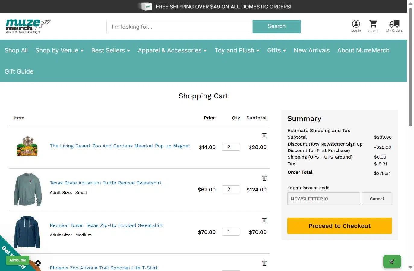 The Living Desert checkout page showing The Living Desert promo code box | Screenshot taken by SimplyCodes community member on Jan 2, 2026