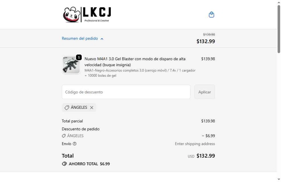LKCJ checkout page showing LKCJ discount code box | Screenshot taken by SimplyCodes community member on Feb 7, 2026