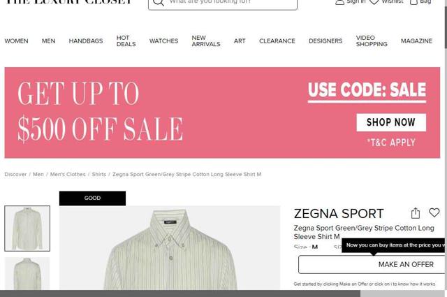 The Luxury Closet UK checkout page showing The Luxury Closet UK promo code box | Screenshot taken by SimplyCodes community member on Sep 11, 2025