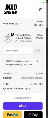 EXTRA coupon verification screenshot