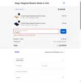 Magic Weighted Blanket coupon verification screenshot