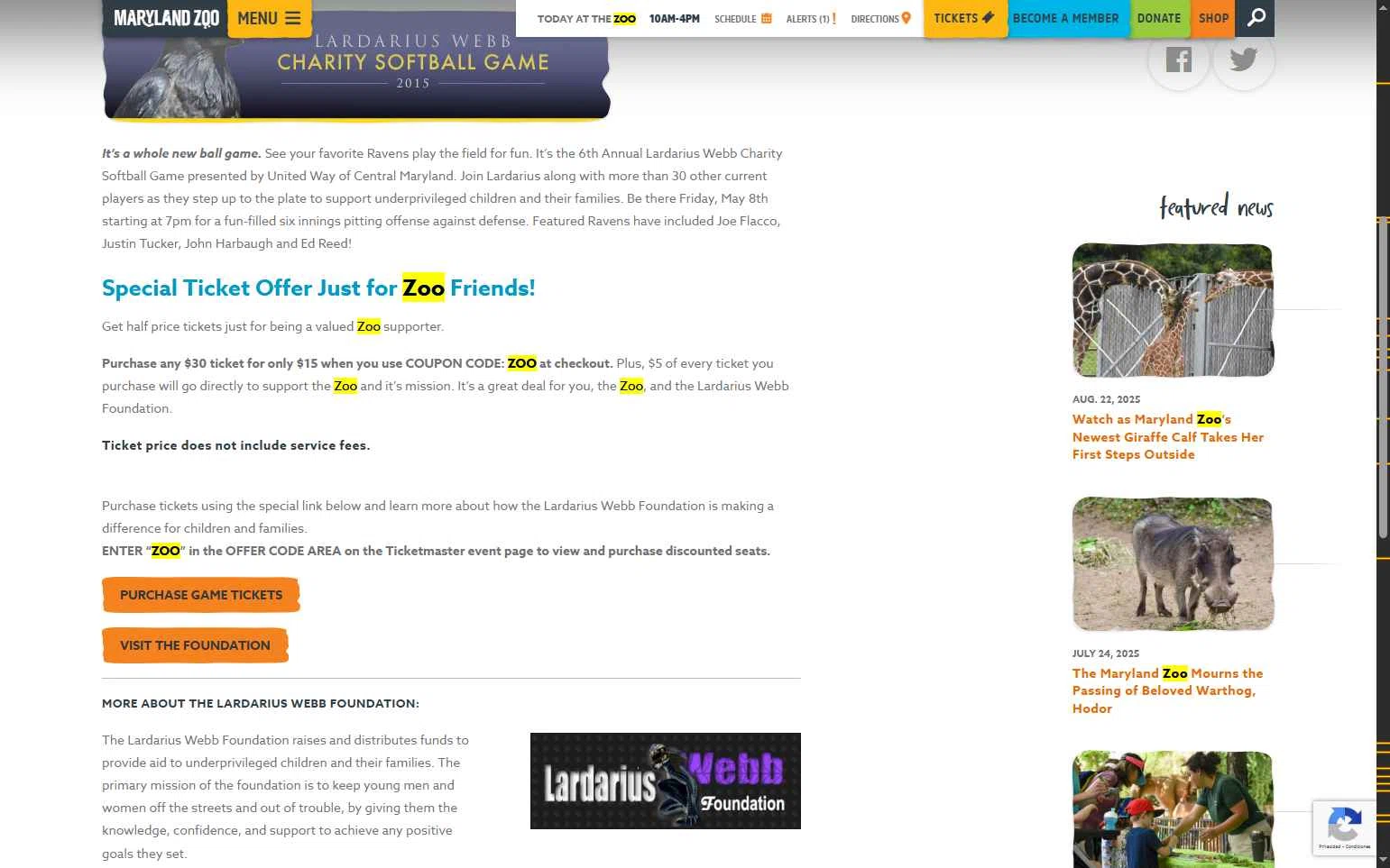 The Maryland Zoo checkout page showing The Maryland Zoo promo code box | Screenshot taken by SimplyCodes community member on Aug 30, 2025