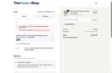 The Modern Shop coupon verification screenshot