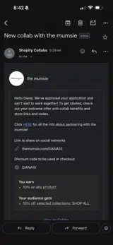 DIANA10 coupon verification screenshot