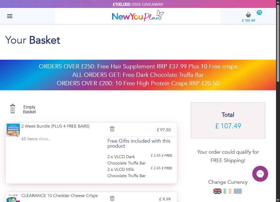 The New You Plan checkout page showing The New You Plan discount code box | Screenshot taken by SimplyCodes community member on Feb 5, 2026