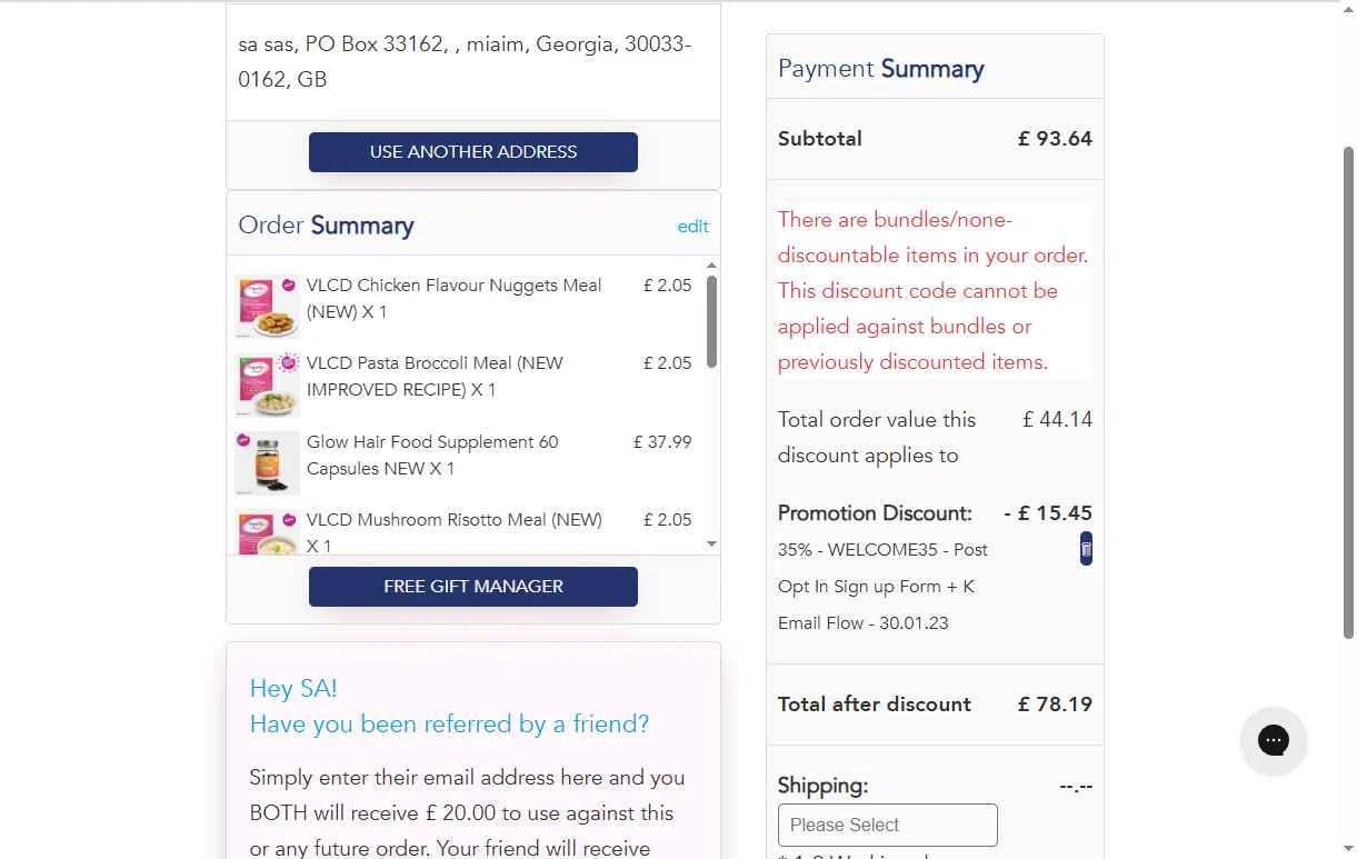 The New You Plan checkout page showing The New You Plan discount code box | Screenshot taken by SimplyCodes community member on Jan 24, 2026