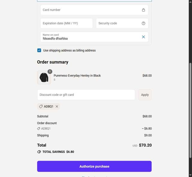 The Normal Brand checkout page showing The Normal Brand discount code box | Screenshot taken by SimplyCodes community member on Sep 14, 2025