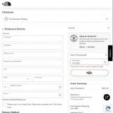 The North Face coupon verification screenshot