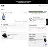 The North Face coupon verification screenshot