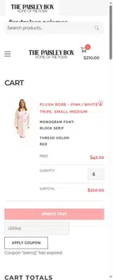 LEEN15 coupon verification screenshot