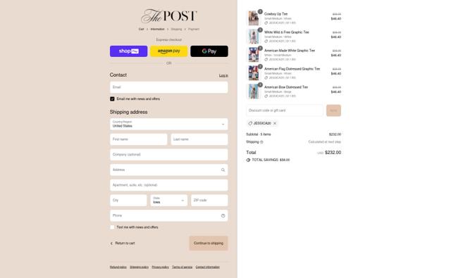 The Post checkout page showing The Post promo code box | Screenshot taken by SimplyCodes community member on Jul 12, 2025