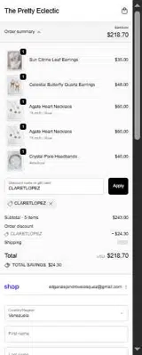 CLARETLOPEZ coupon verification screenshot