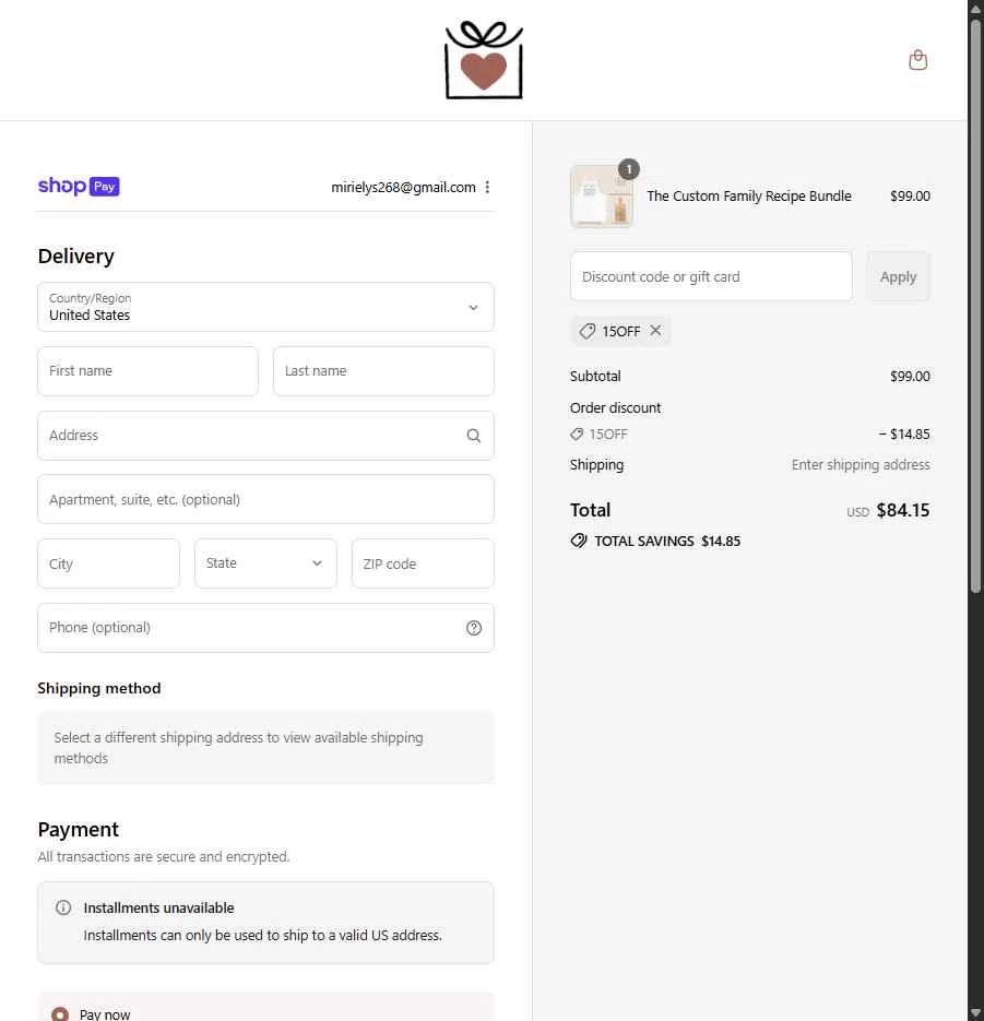 The Printed Gift checkout page showing The Printed Gift discount code box | Screenshot taken by SimplyCodes community member on Aug 18, 2025