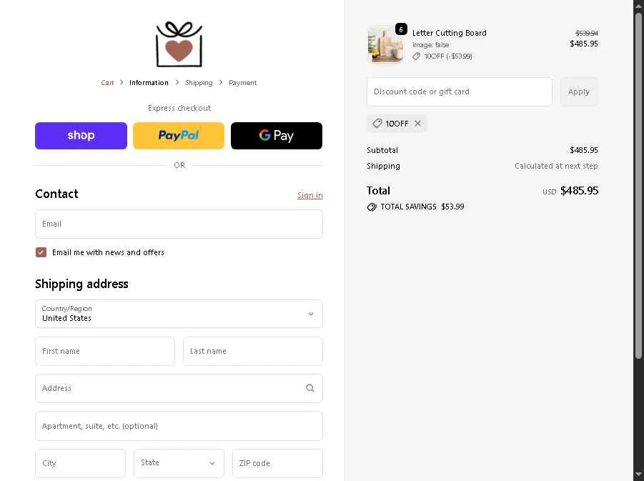 The Printed Gift checkout page showing The Printed Gift discount code box | Screenshot taken by SimplyCodes community member on Dec 13, 2025