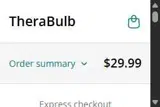 TheraBulb coupon verification screenshot