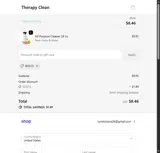 Therapy Clean coupon verification screenshot