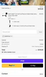 CADDYPLUS coupon verification screenshot