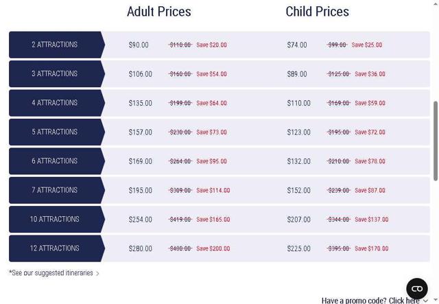 The Sightseeing Pass checkout page showing The Sightseeing Pass promo code box | Screenshot taken by SimplyCodes community member on May 12, 2025
