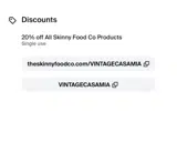 VINTAGECASAMIA coupon verification screenshot