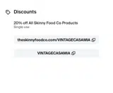VINTAGECASAMIA coupon verification screenshot