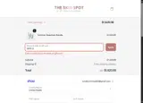 The Skin Spot coupon verification screenshot