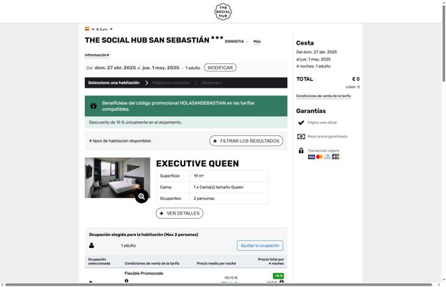 The Social Hub checkout page showing The Social Hub promo code box | Screenshot taken by SimplyCodes community member on Apr 26, 2025