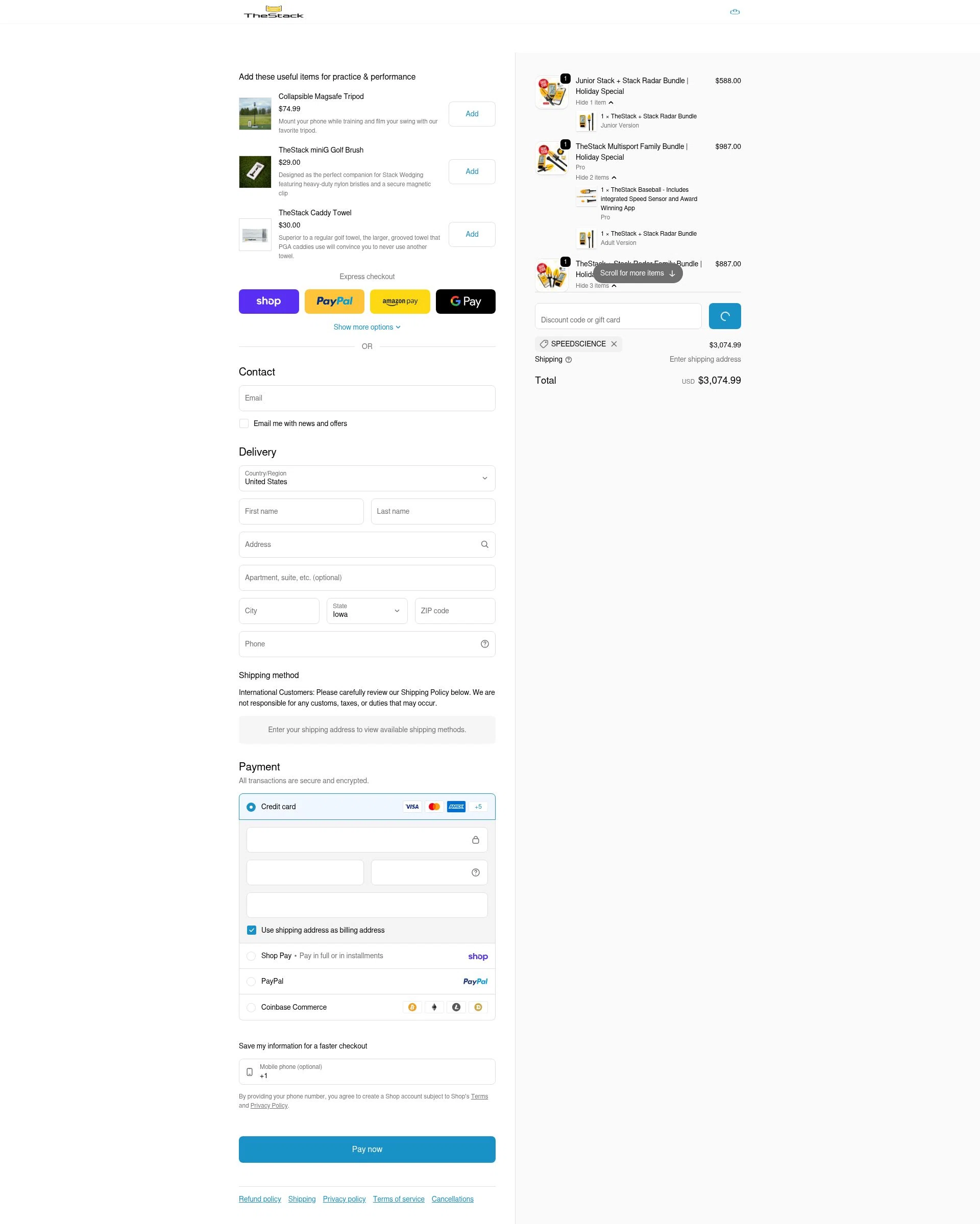 The Stack System checkout page showing The Stack System discount code box | Screenshot taken by SimplyCodes community member on Feb 20, 2026