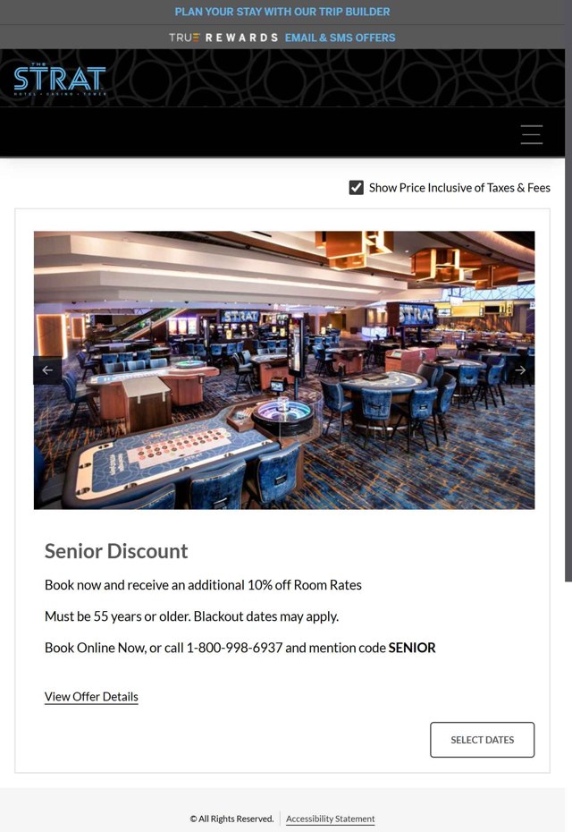 The STRAT Hotel checkout page showing The STRAT Hotel promo code box | Screenshot taken by SimplyCodes community member on Aug 26, 2025