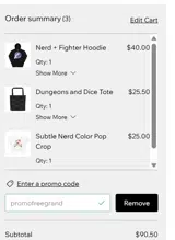 promofreegrand coupon verification screenshot