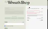 The Wreath Shop coupon verification screenshot