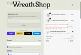 The Wreath Shop coupon verification screenshot