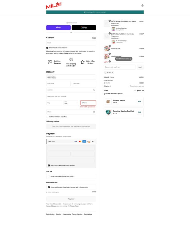 Xiao Chi Jie checkout page showing Xiao Chi Jie discount code box | Screenshot taken by SimplyCodes community member on Sep 6, 2025