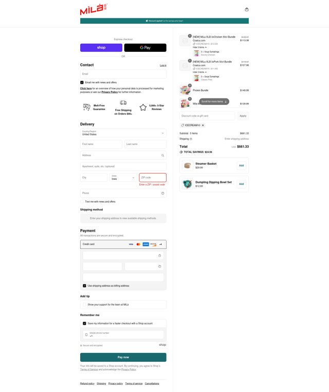 Xiao Chi Jie checkout page showing Xiao Chi Jie discount code box | Screenshot taken by SimplyCodes community member on Sep 6, 2025