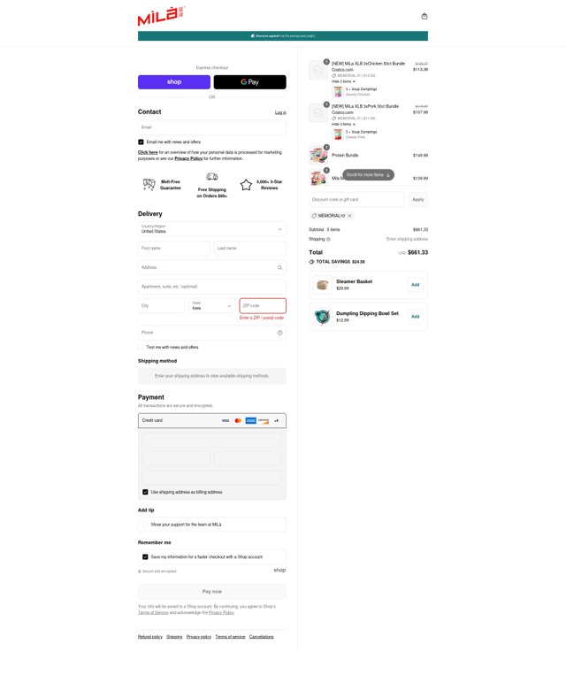 Xiao Chi Jie checkout page showing Xiao Chi Jie discount code box | Screenshot taken by SimplyCodes community member on Sep 6, 2025