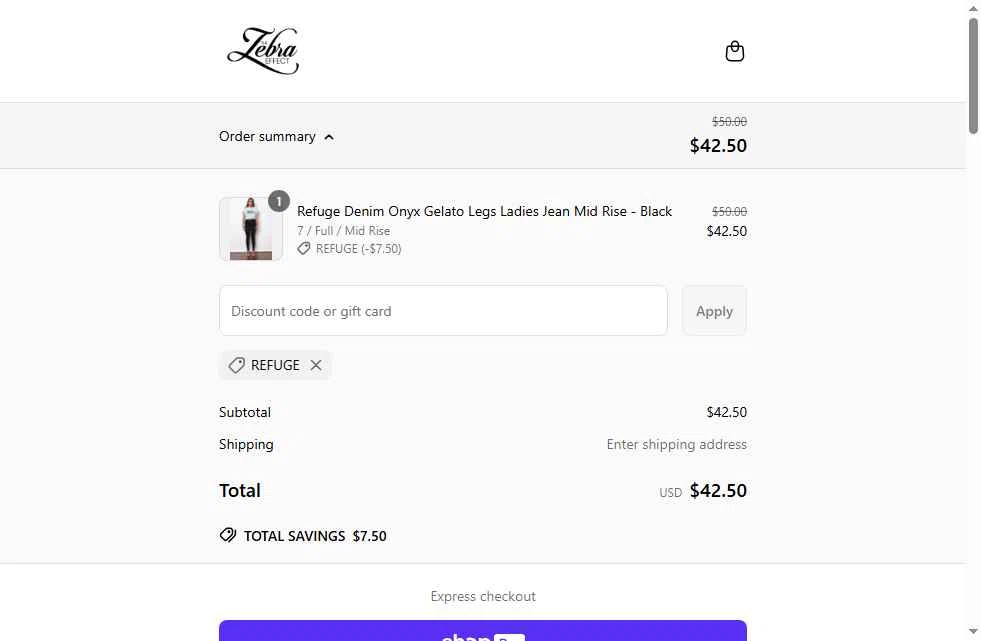 The Zebra checkout page showing The Zebra promo code box | Screenshot taken by SimplyCodes community member on Jun 5, 2025