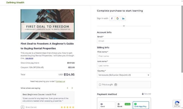 Thinkific checkout page showing Thinkific promo code box | Screenshot taken by SimplyCodes community member on Aug 13, 2025