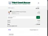 Third Coast Soccer coupon verification screenshot