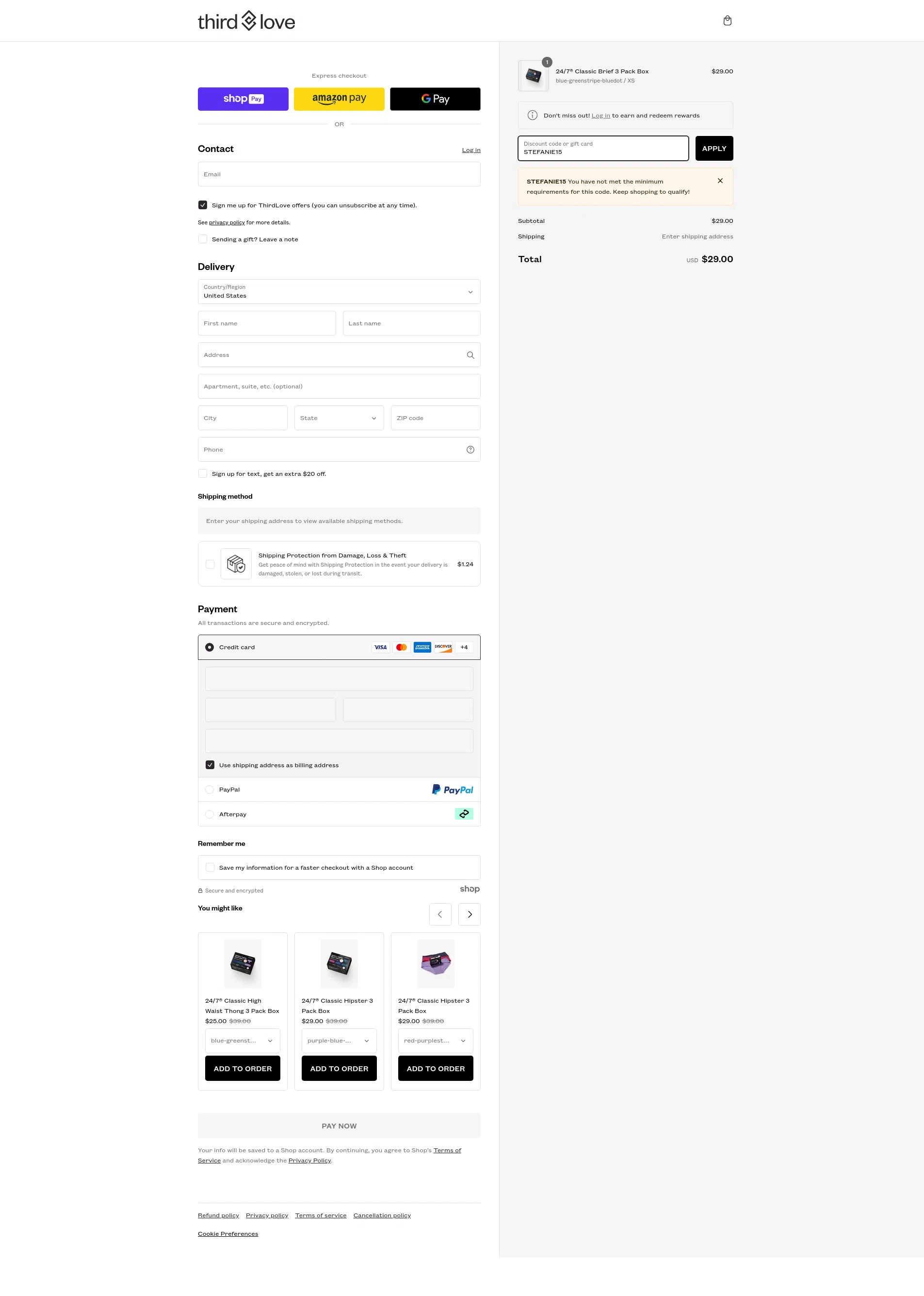 how to use ThirdLove coupons
