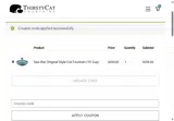 LOVECATS coupon verification screenshot
