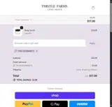 THISTLEFARMER15 coupon verification screenshot