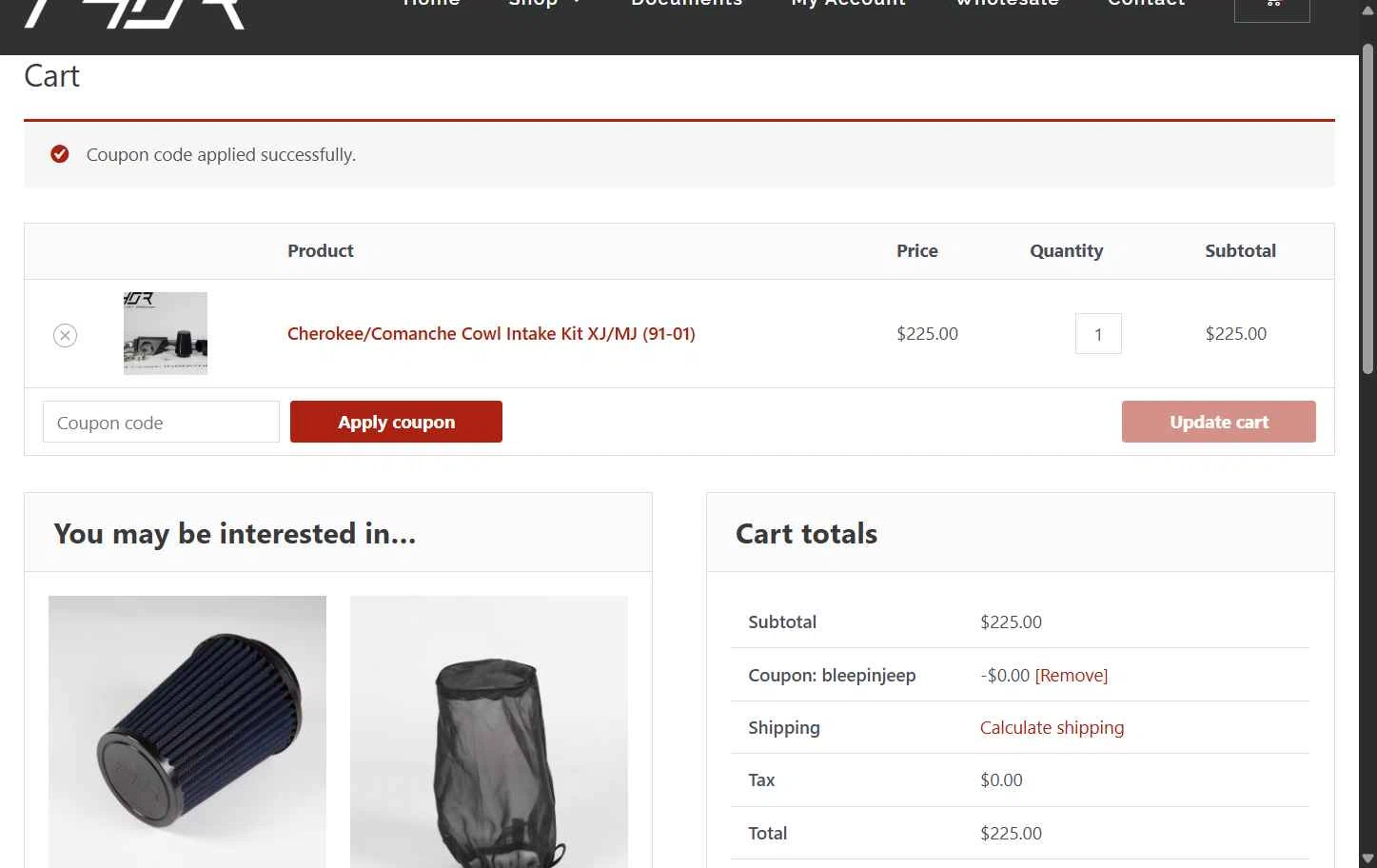 Trail Head Off Road checkout page showing Trail Head Off Road promo code box | Screenshot taken by SimplyCodes community member on Jul 16, 2025