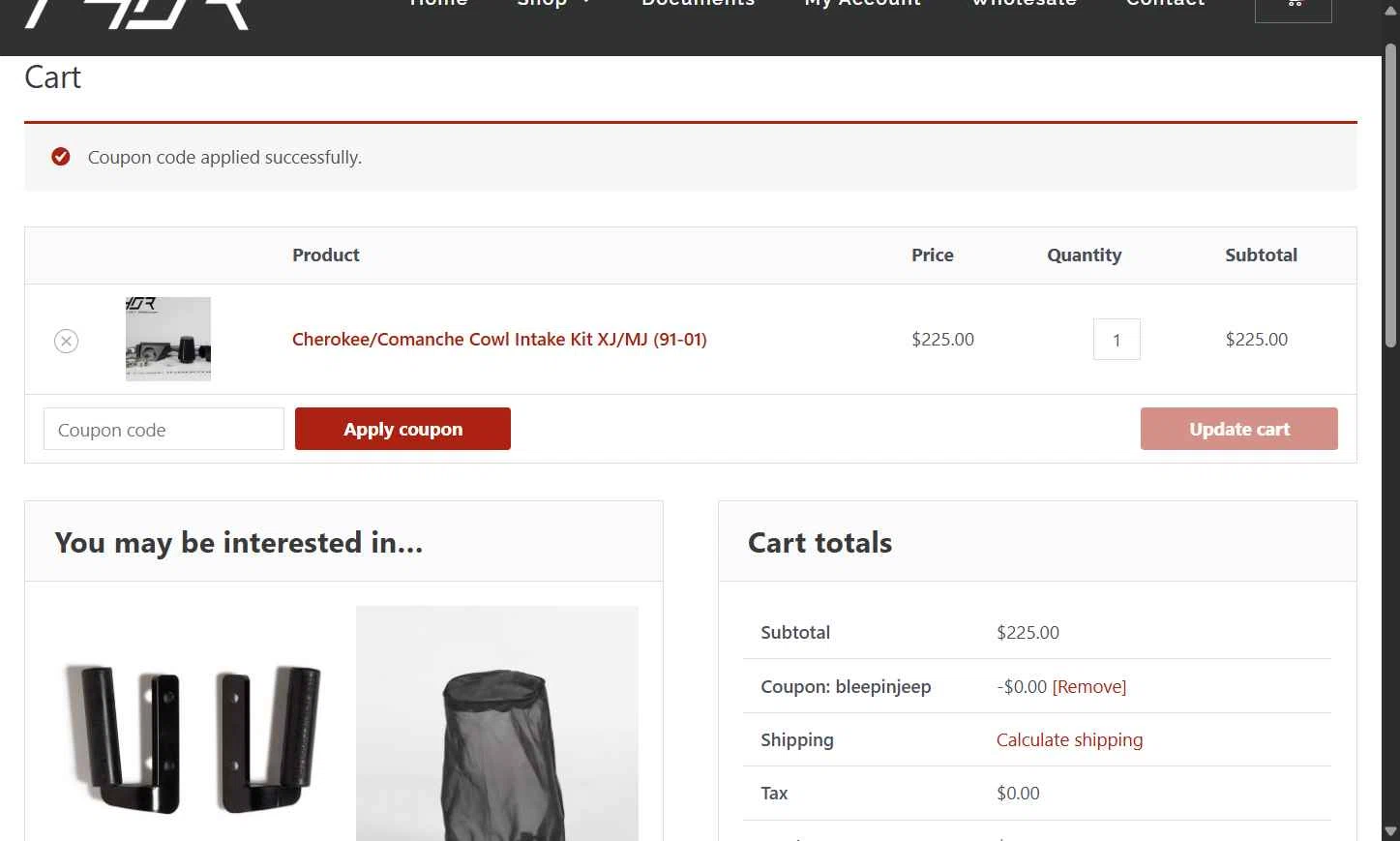 Trail Head Off Road checkout page showing Trail Head Off Road promo code box | Screenshot taken by SimplyCodes community member on Jul 16, 2025