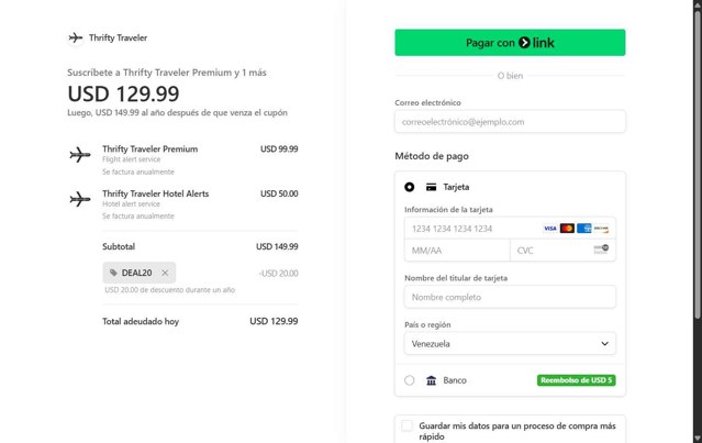 Thrifty Traveler checkout page showing Thrifty Traveler promo code box | Screenshot taken by SimplyCodes community member on Jul 19, 2025