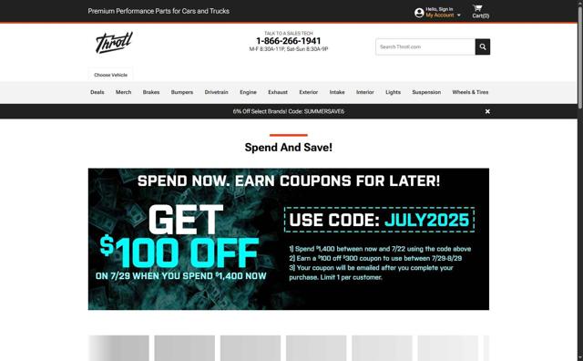 throtl checkout page showing throtl discount code box | Screenshot taken by SimplyCodes community member on Jul 23, 2025