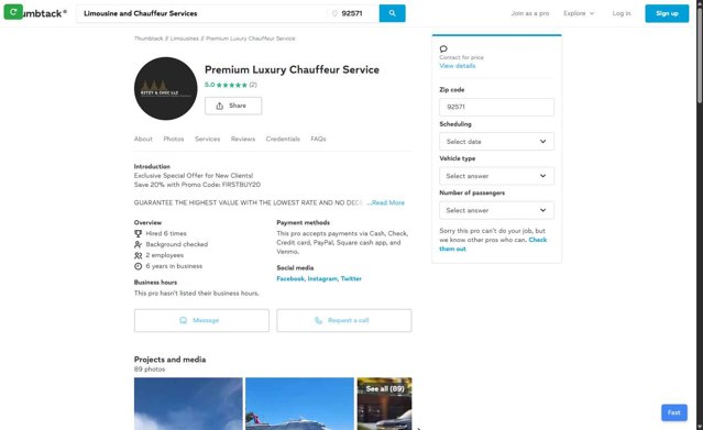 Thumbtack checkout page showing Thumbtack coupon code box | Screenshot taken by SimplyCodes community member on May 25, 2025