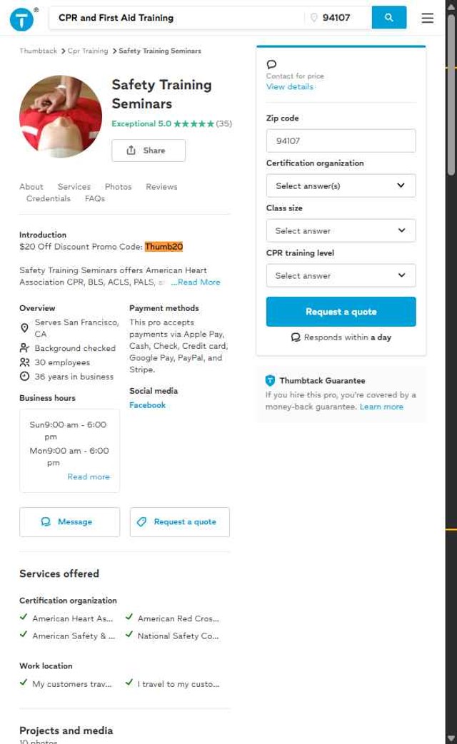 Thumbtack checkout page showing Thumbtack coupon code box | Screenshot taken by SimplyCodes community member on Aug 2, 2025